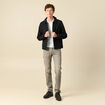 Jeans straight longueur 34 denim snow gris homme