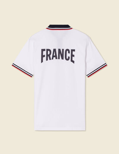 Polo manches courtes blanc homme