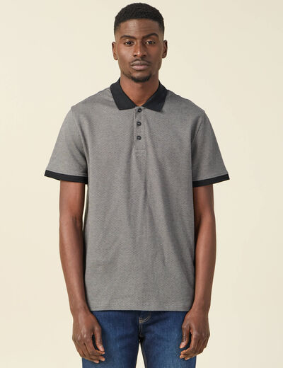 Polo manches courtes gris foncé homme