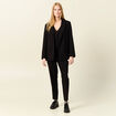 Veste blazer droite noir femme