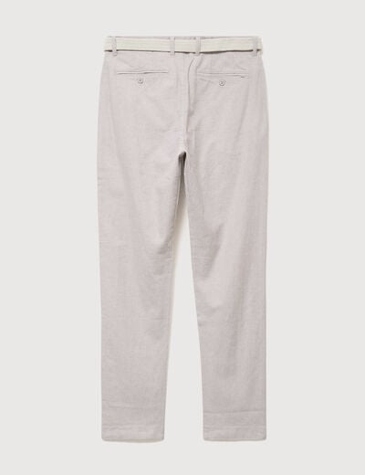 Chino coupe droite longueur 32 gris homme