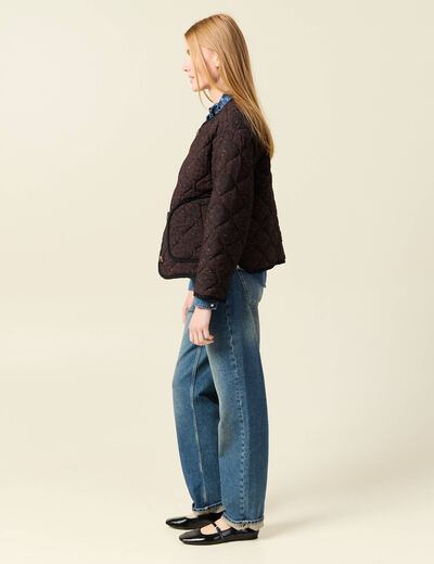 Blouson matelassé camel femme