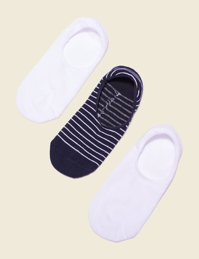 Lot 3 paires chaussettes blanc homme