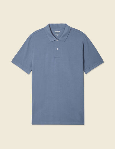 Polo éco-responsable bleu foncé homme