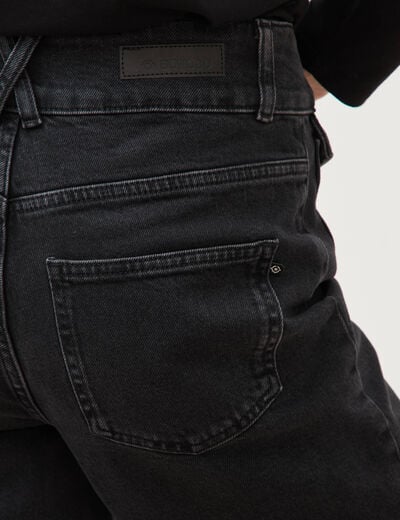 Jeans bootcut taille haute denim gris femme