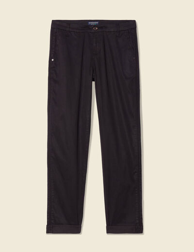 Pantalon chino Instinct noir femme