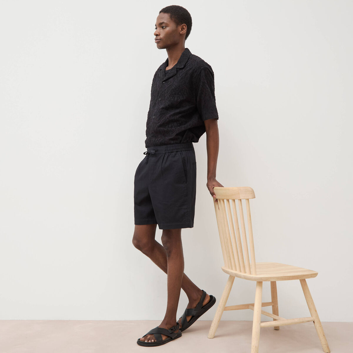 Bermuda noir homme