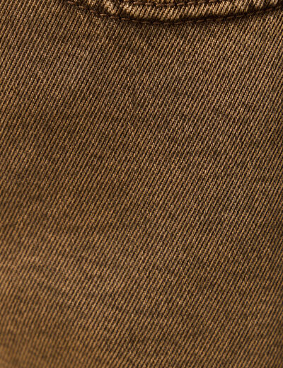 Jeans mom 7/8ème marron foncé femme