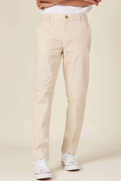 Pantalon slim Instinct chino sable homme