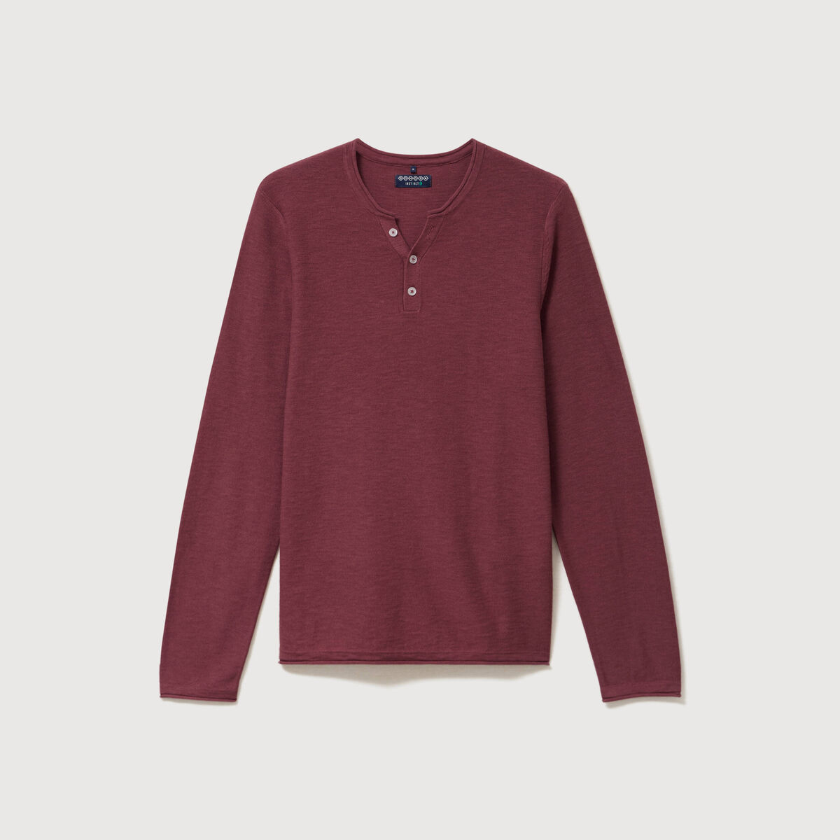 Pull manches longues vieux rose homme