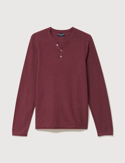 Pull manches longues vieux rose homme