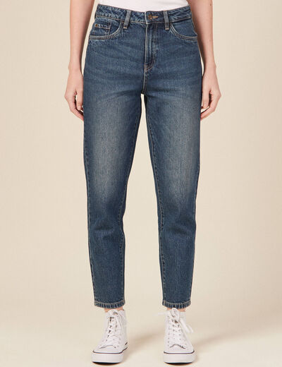 Jeans mom 7/8ème denim dirty femme