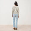 Pull manches longues col bateau vert kaki femme