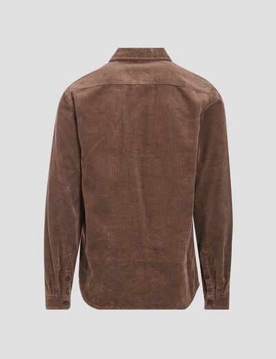 Surchemise manches longues taupe homme