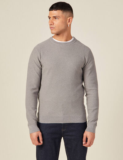 Pull éco-responsable gris homme