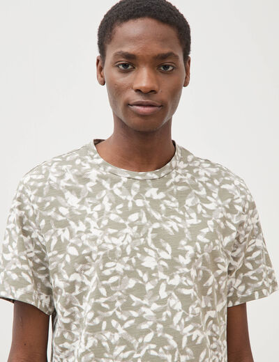 T-shirt manches courtes vert kaki homme