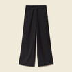 Pantalon loose taille standard fluide noir femme