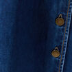 Jupe longue trapèze en jean denim stone femme