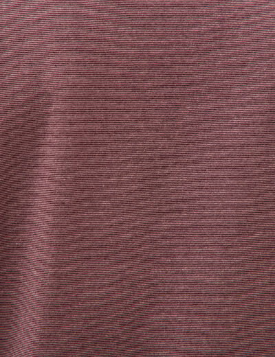 T-shirt cintr&eacute; col rond manches courtes vieux rose homme