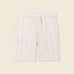 Short droit en tricot ecru homme