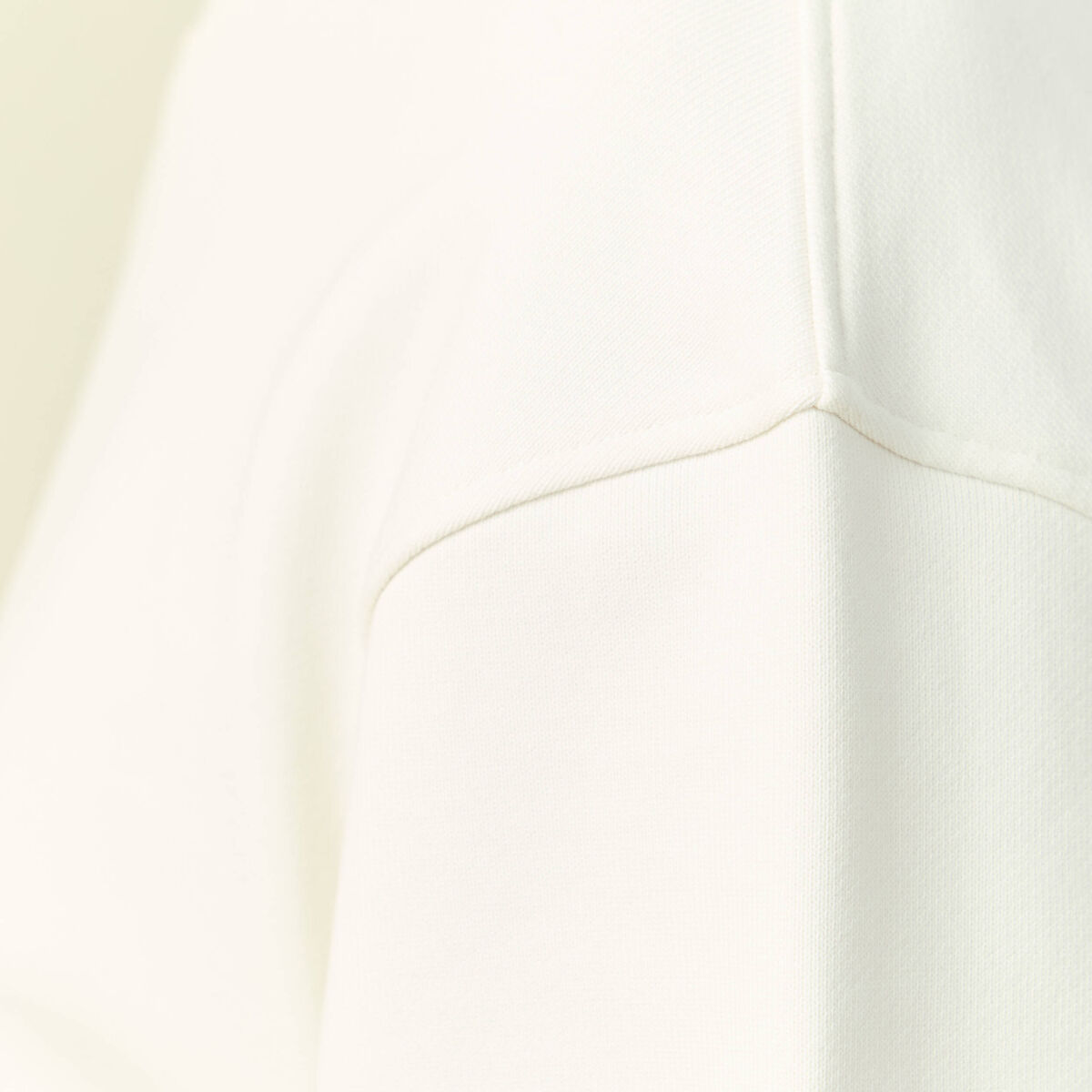 Sweat manches longues en coton ecru homme