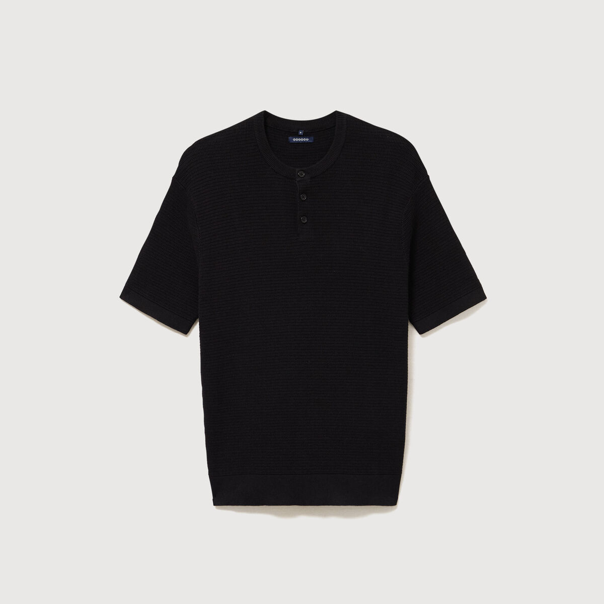 T-shirt en coton manches courtes noir homme
