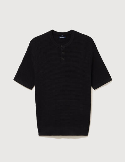 T-shirt en coton manches courtes noir homme
