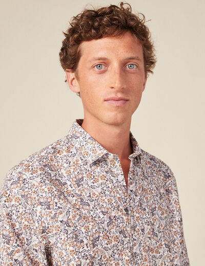 Chemise manches longues blanc homme
