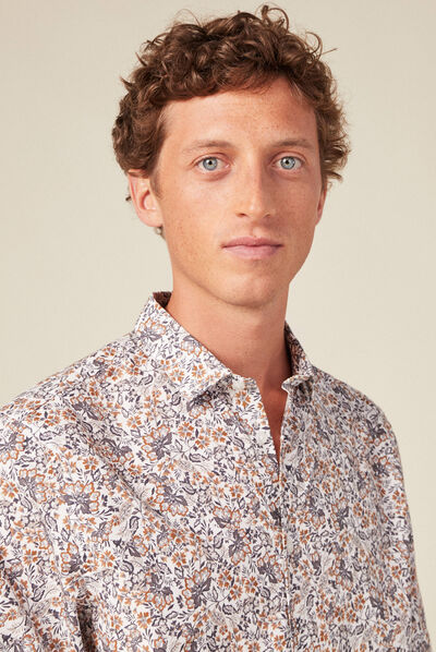 Chemise manches longues blanc homme