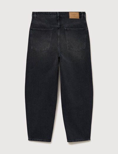 Jeans large longueur 32 en coton denim noir homme