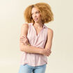 Blouse sans manches rose clair femme