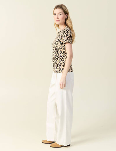 T-shirt manches courtes terracotta femme