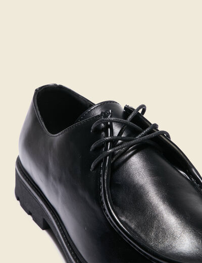 Derby à semelle crantée noir homme
