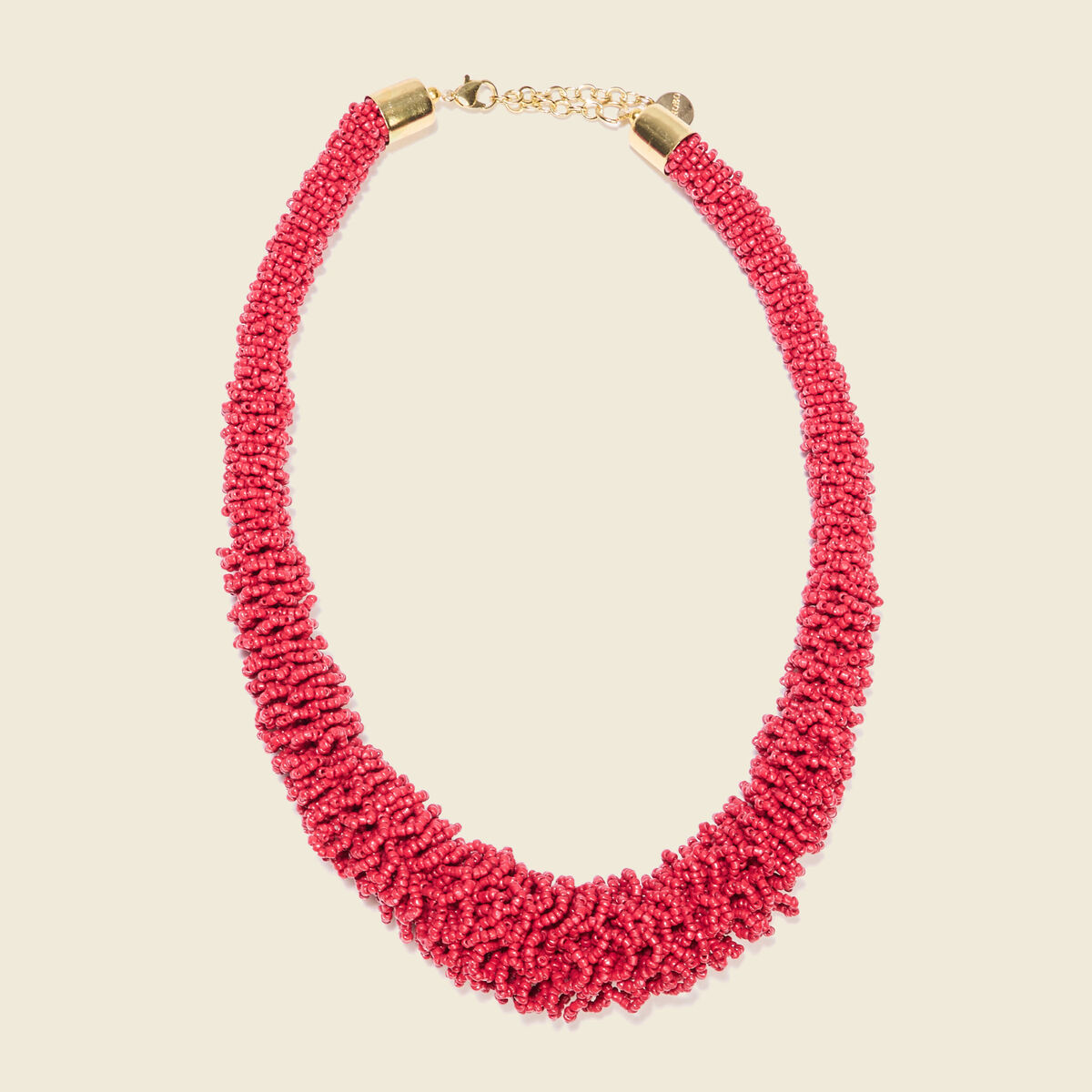Collier avec perles rouge femme