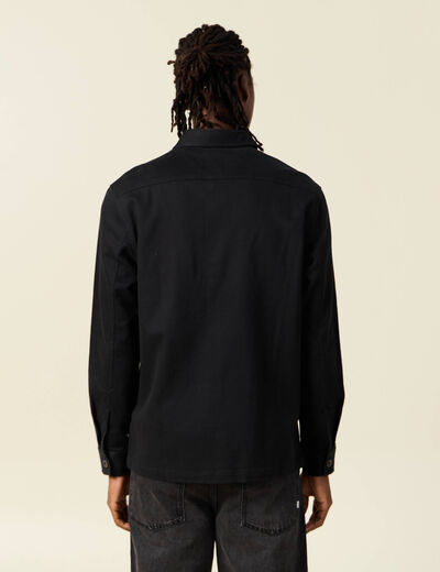Surchemise manches longues noir homme