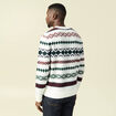 Pull manches longues col rond ecru homme