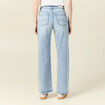 Jeans large éco-responsable denim snow bleu femme