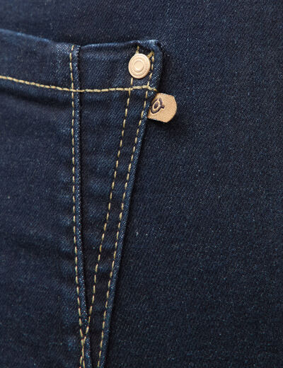 Jeans regular 7/8&egrave;me taille standard denim brut rinse femme