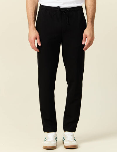Pantalon chino jogger noir homme