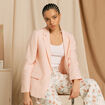 Veste blazer manches longues rose champagne femme
