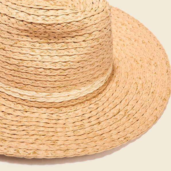 Chapeau tressé sable femme