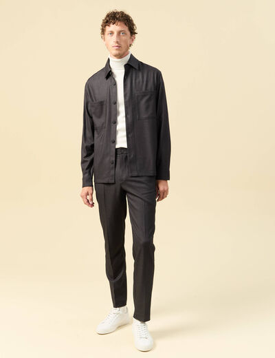 Pantalon gris fonc&eacute; homme