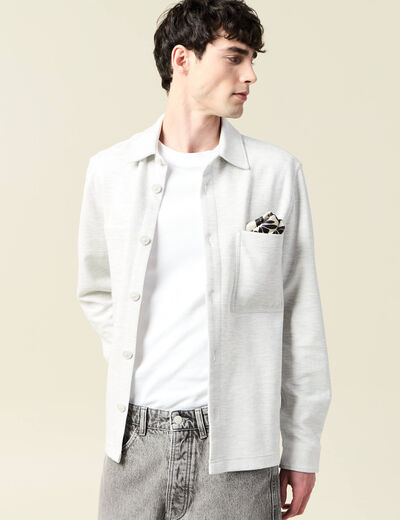 Surchemise manches longues ecru homme