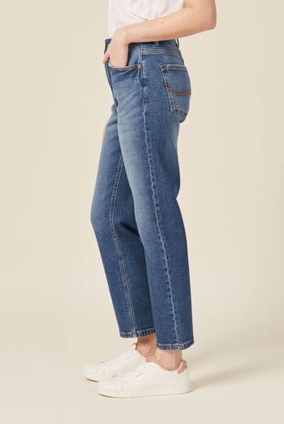 Jeans regular denim stone femme