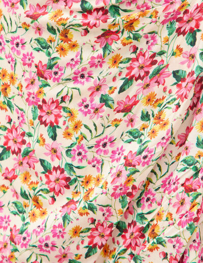 Jupe fluide doubl&eacute;e multicolore femme