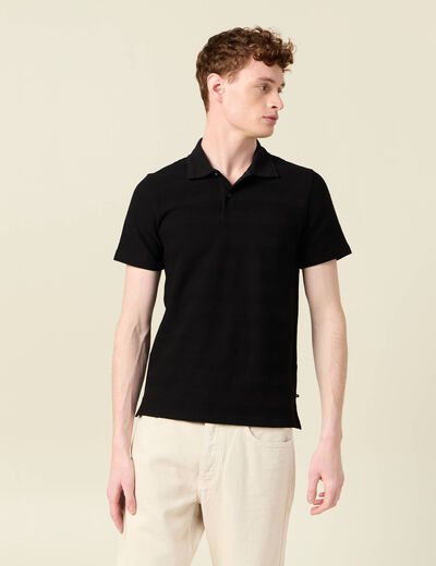 Polo manches courtes noir homme