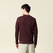 Pull droit manches longues bordeaux homme