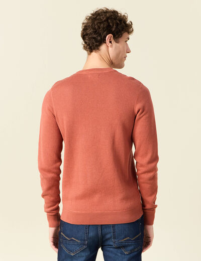 Pull manches longues rouge homme