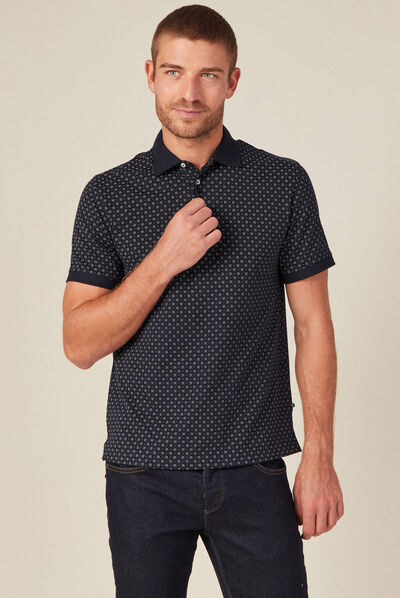 Polo éco-responsable bleu marine homme