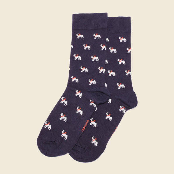 Chaussettes fabriquées en France bleu foncé homme